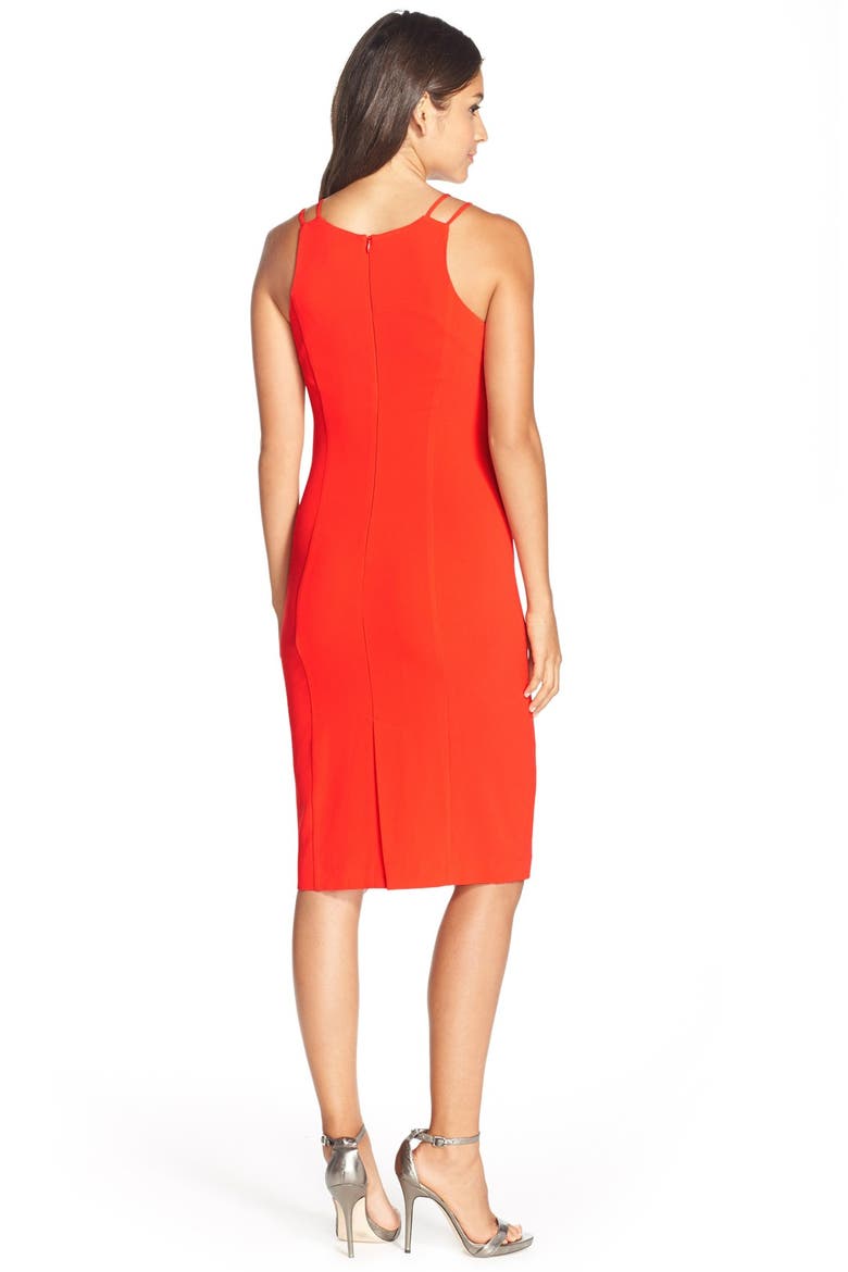 BB Dakota 'Laine' Keyhole Woven Sheath Dress, Alternate, color, BLAZE