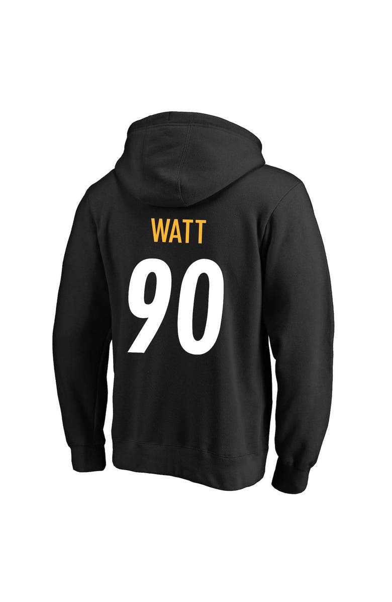 PROFILE Men's T.J. Watt Black Pittsburgh Steelers Big & Tall Fleece Name & Number Pullover Hoodie, Alternate, color, 