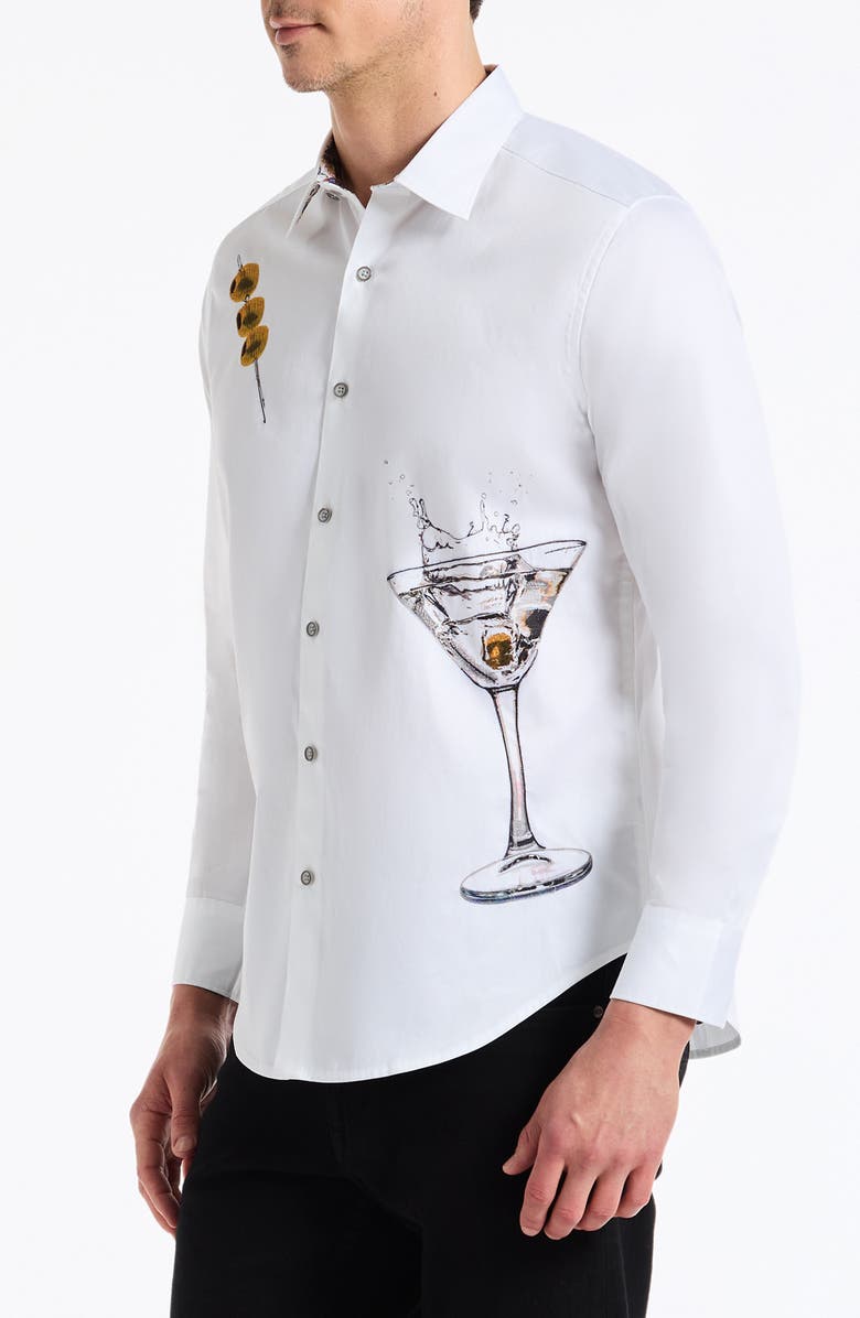 Robert Graham Dean Martini Cotton Dress Shirt, Alternate, color, White