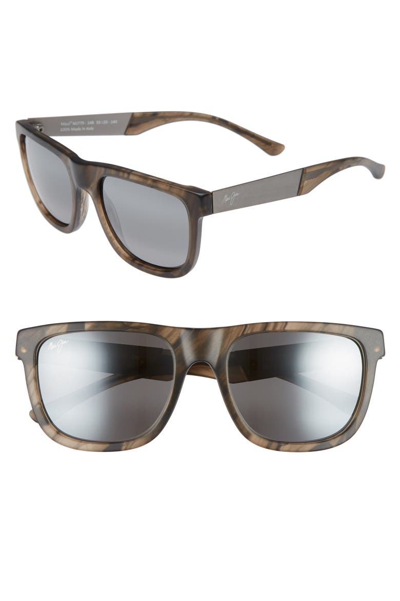 Talk Story 55mm Polarized Sunglasses, Main, color, STORMY GREY/ NEUTRAL GREY