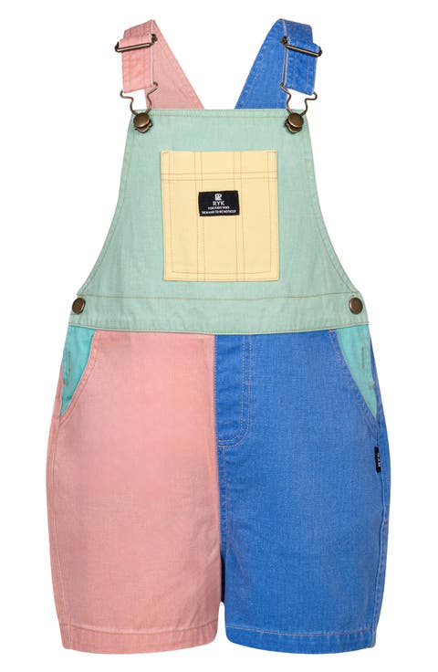 Kids' Atlas Colorblocked Denim Overalls