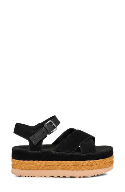 Ugg(r) Aubrey Ankle Strap Platform Sandal In Black