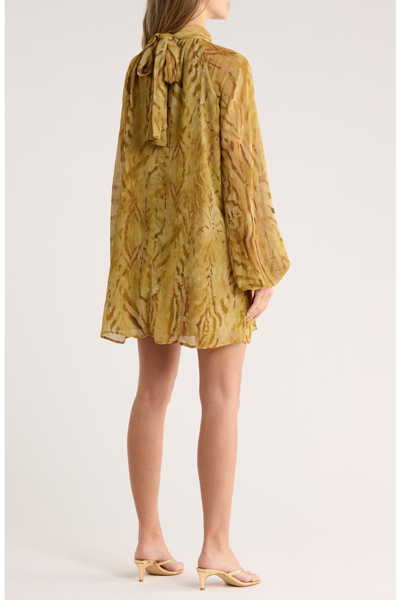 Evelyn Long Sleeve Dress, Alternate, color, MUSTARD