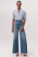 Exquise Savanah High Waist Wide Leg Denim Trousers