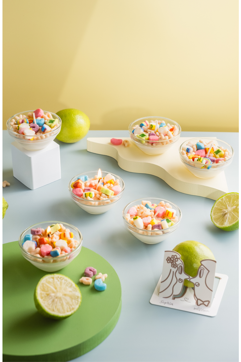 Mini Lucky Charms Cereal Candle Set of 6, Alternate, color, Multicolored