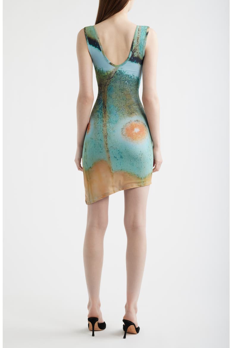 Caracola Asymmetric Body-Con Minidress, Alternate, color, MARBRE