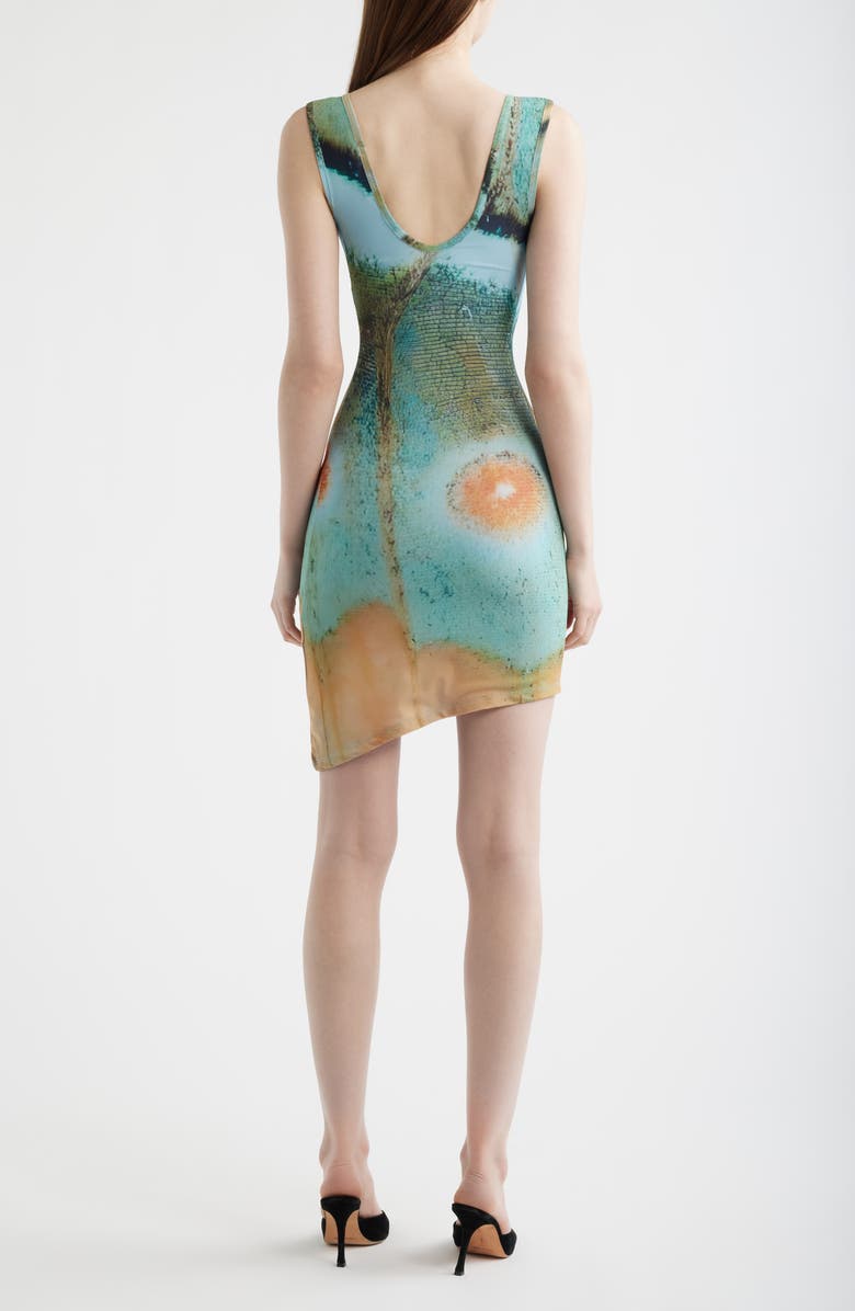 Feners Caracola Asymmetric Body-Con Minidress, Alternate, color, Marbre