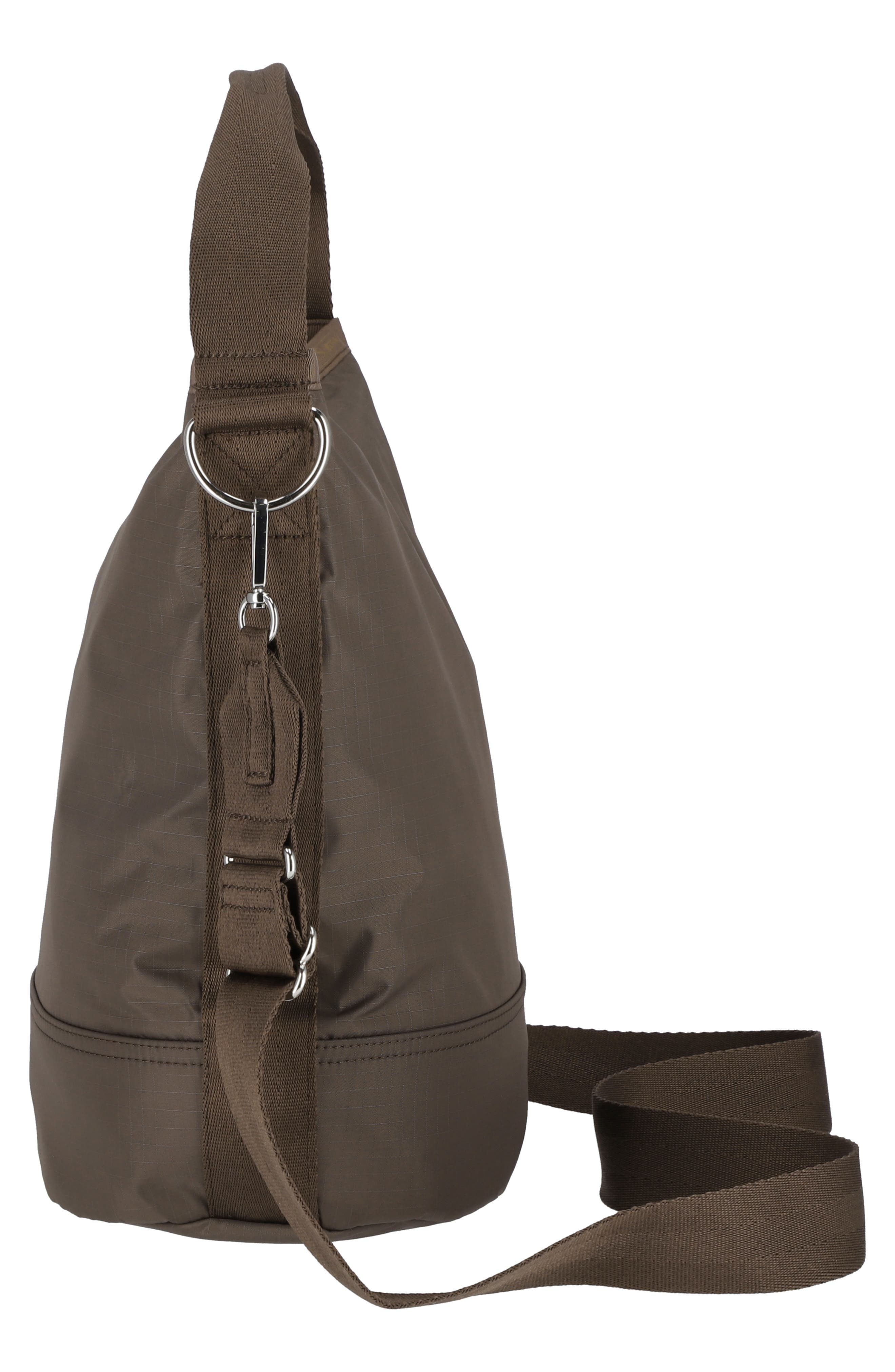 LeSportsac Convertible Nylon Bucket Bag, Alternate, color, Dark Chocolate