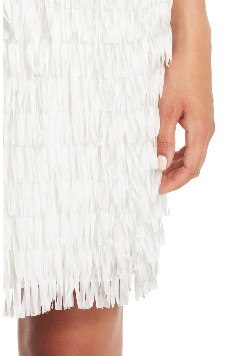 Halter Fringe Dress, Alternate, color, IVORY