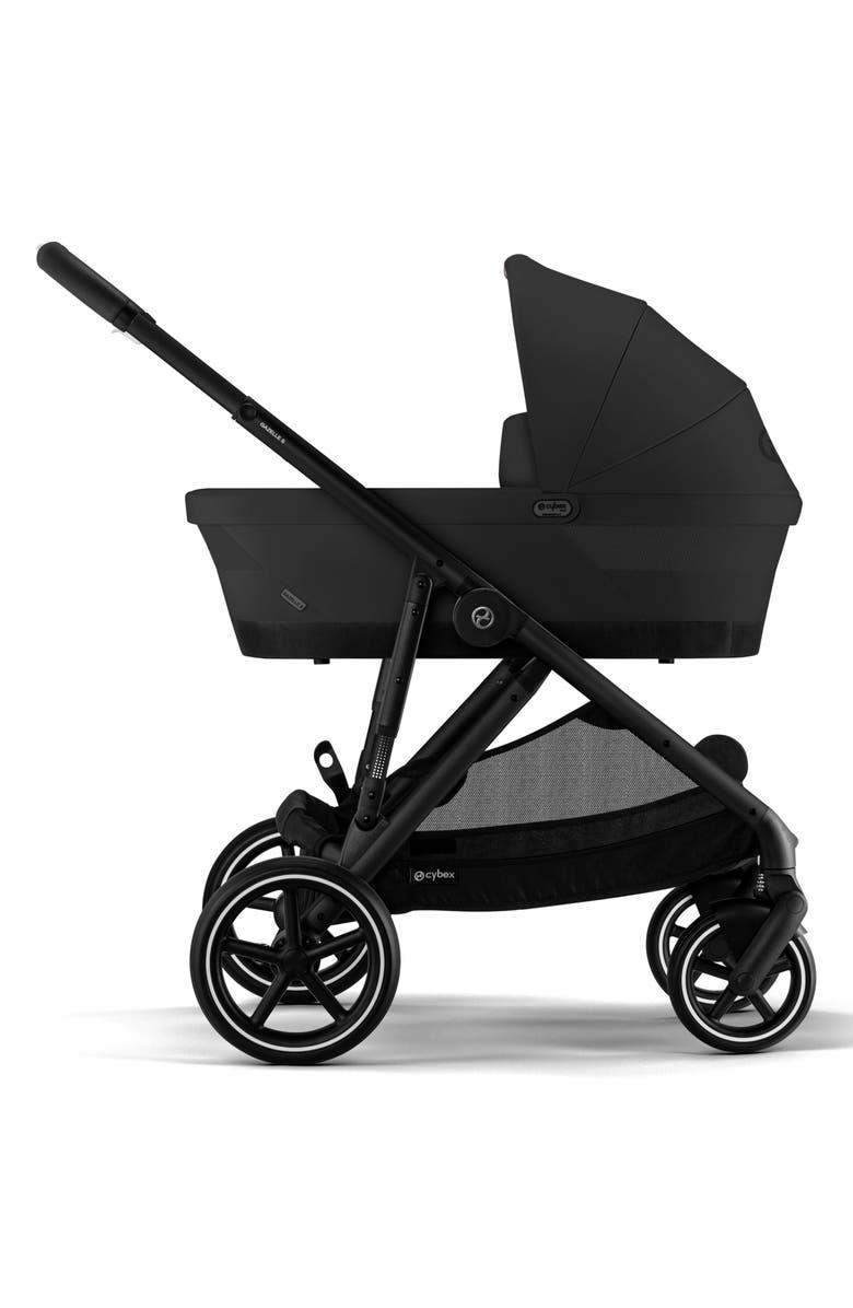 CYBEX Gazelle S Single to Double Stroller System & Carrycot, Alternate, color, Moon Black