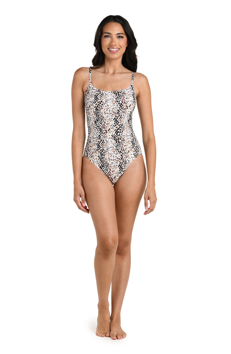 La Blanca Wild Whispers One-Piece Swimsuit, Alternate, color, Taupe