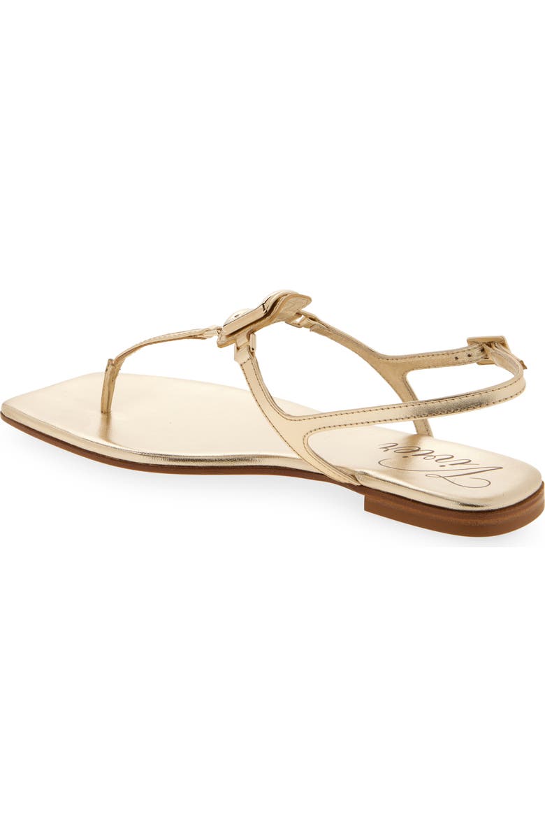 Roger Vivier Viv by the Sea Metallic T-Strap Sandal, Alternate, color, Oro Chiaro