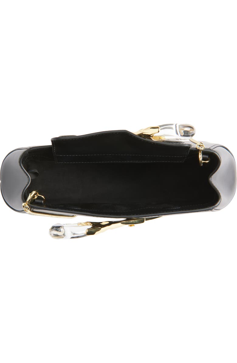 Alexis Bittar The Scissor Leather Clutch, Alternate, color, Black