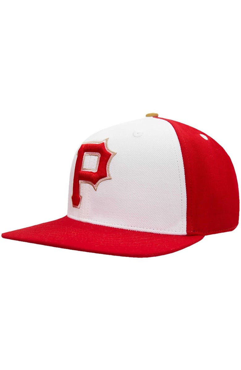 PRO STANDARD Men's Pro Standard  White/Red Pittsburgh Pirates Strawberry Ice Cream Drip Snapback Hat, Alternate, color, White