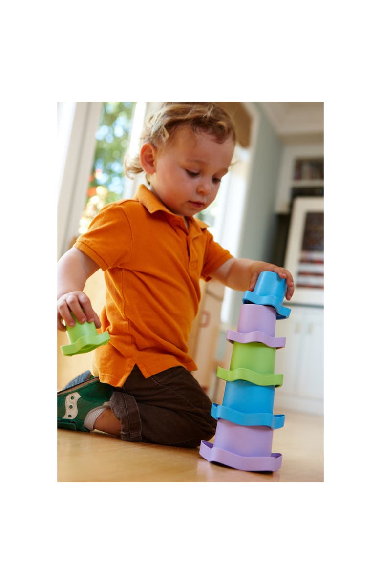 Green Toys My First Stacking Cups, Alternate, color, Multicolored