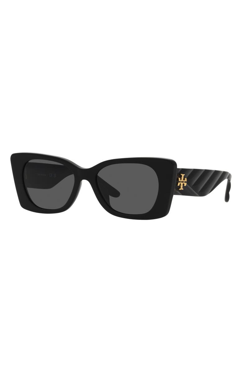 Tory Burch 52mm Irregular Sunglasses, Alternate, color, 