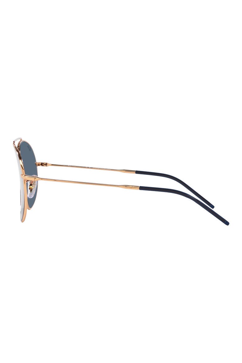 Aviator Reverse 59mm Pilot Sunglasses, Alternate, color, ROSE GOLD