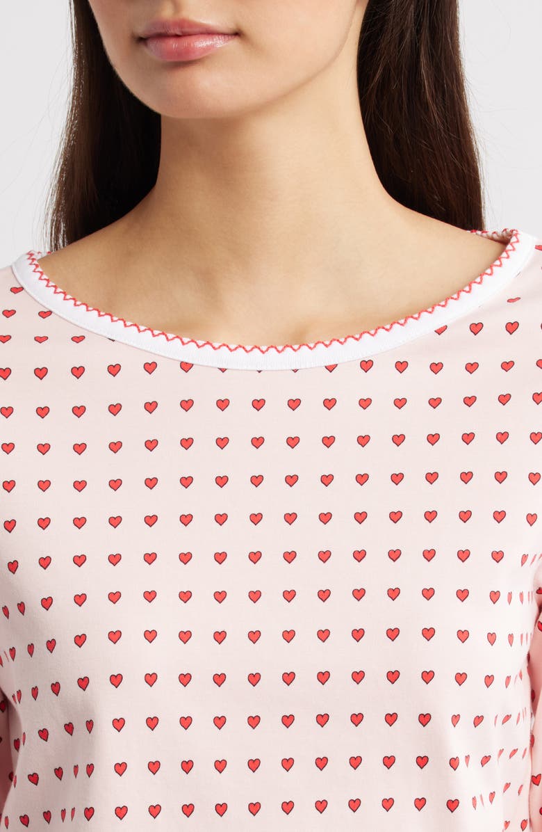 COZYLAND Ellie Print Pima Cotton Pajamas, Alternate, color, Blush