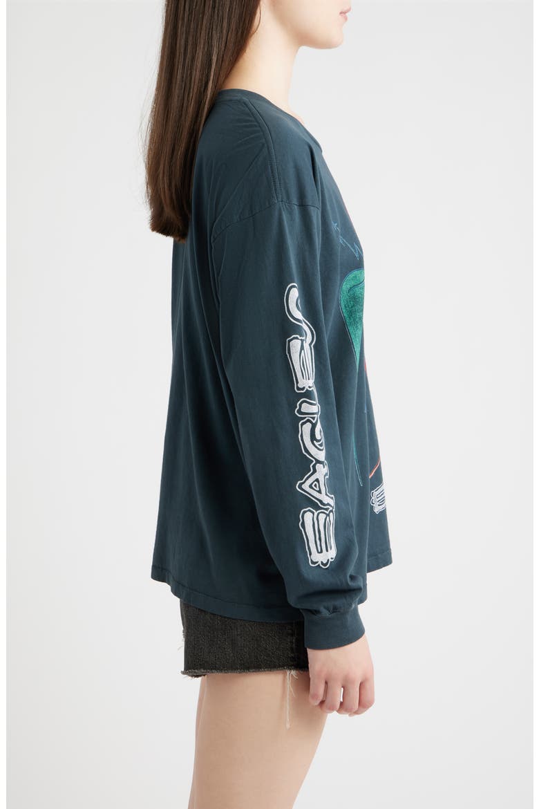 Eagles On the Border Graphic Long Sleeve T-Shirt, Alternate, color, VINTAGE BLACK