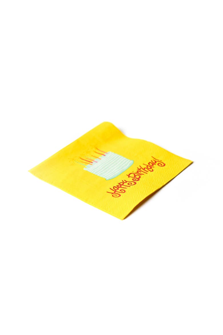 Sparkle Cake Cocktail Napkins Set of 20, Alternate, color, Yellow