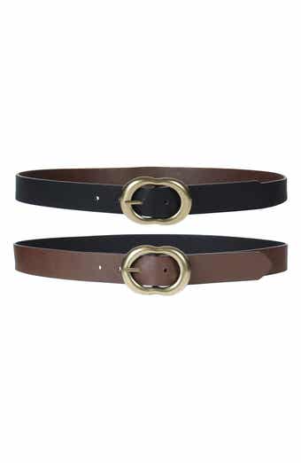 Linea Pelle Dome C-Bar Buckle Reversible Belt
