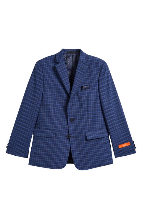 Kids' Navy Check Sport Coat