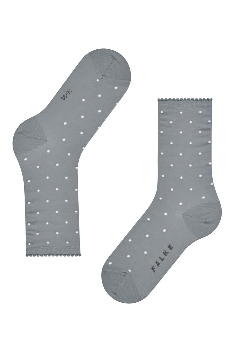 Spike Polka Dot Crew Socks, Alternate, color, SILVER