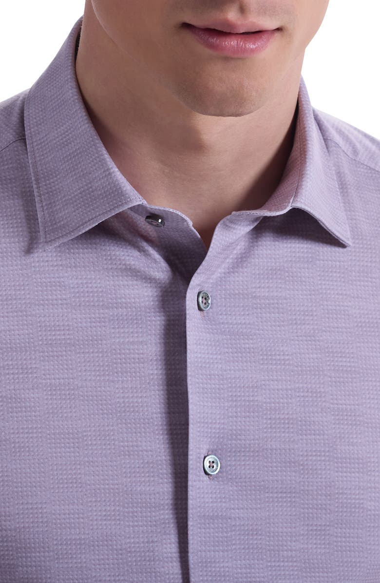 Bugatchi Miles OoohCotton<sup>®</sup> Short Sleeve Button-Up Shirt, Alternate, color, Wood Rose