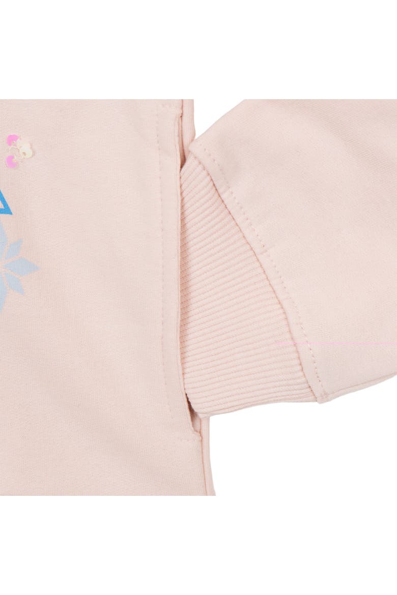 Frozen Queen Elsa Zip-Up Hooded Sweatshirt, Alternate, color, Elsa Peach