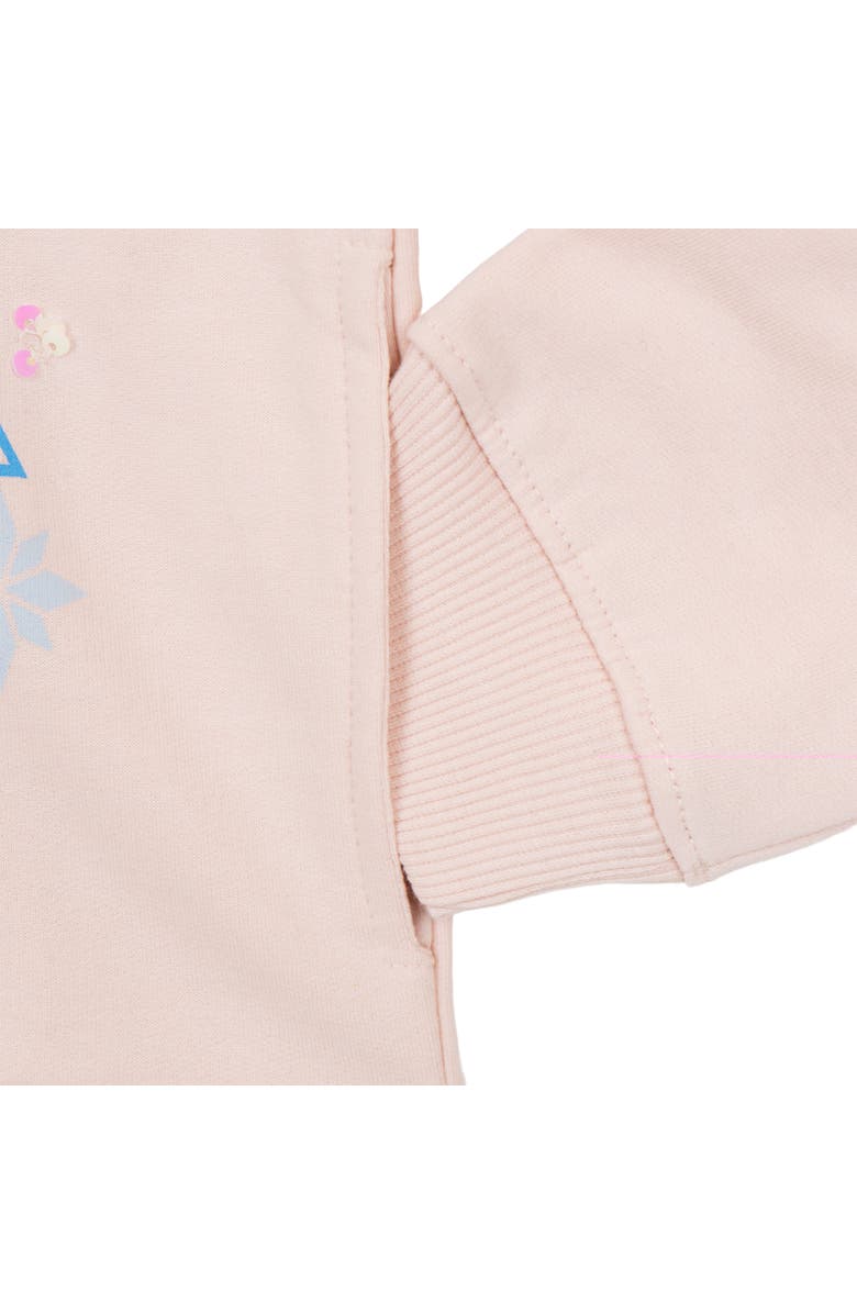 Disney Frozen Queen Elsa Zip-Up Hooded Sweatshirt, Alternate, color, Elsa Peach