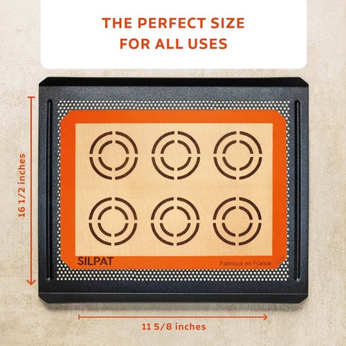 Silpat Large Perfect Cookie Non-stick Silicone Baking Mat, 11-5/8" X 16-1/2"