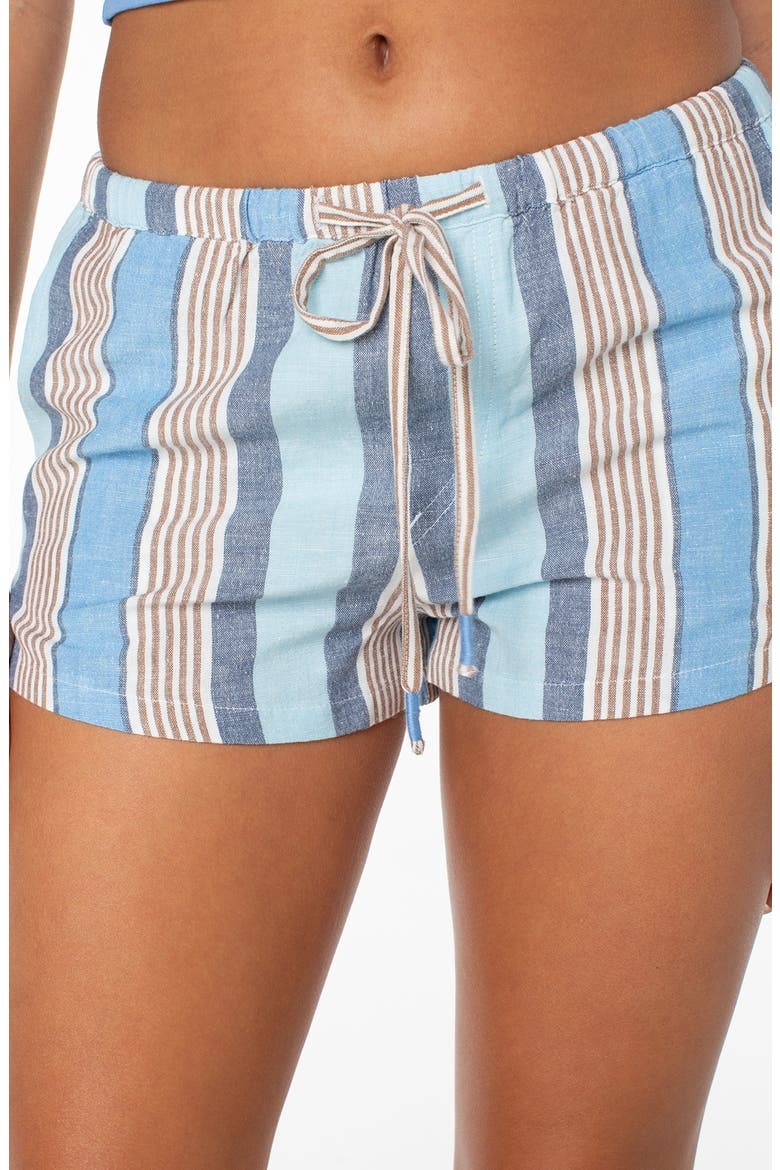 Iyla Stripe Drawstring Shorts, Alternate, color, SILVER LAKE