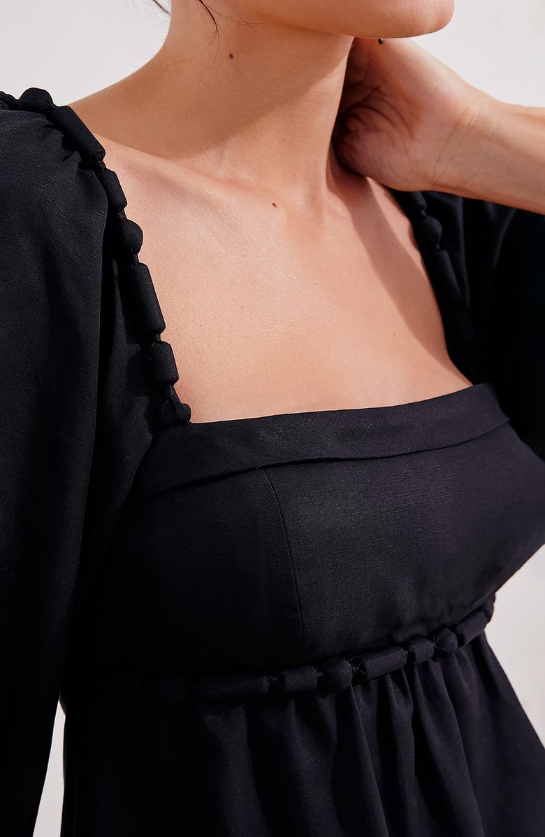 ViX Paula Hermanny Isadora Solid Beaded Knot Cover-Up Dress, Alternate, color, 