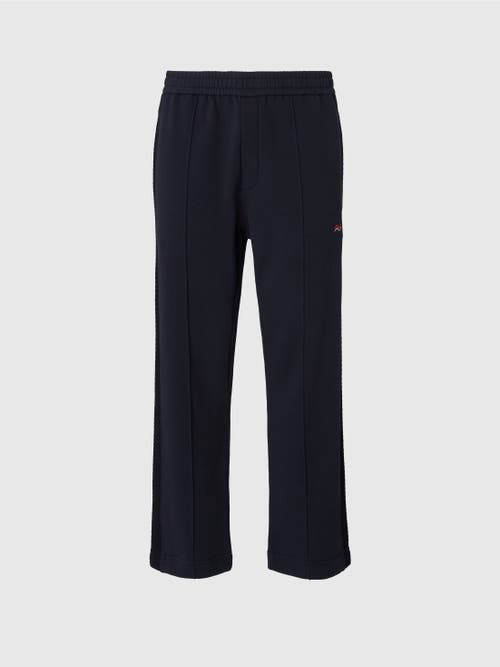 Missoni Cotton Joggers With Zig Zag Embroidery In Blue