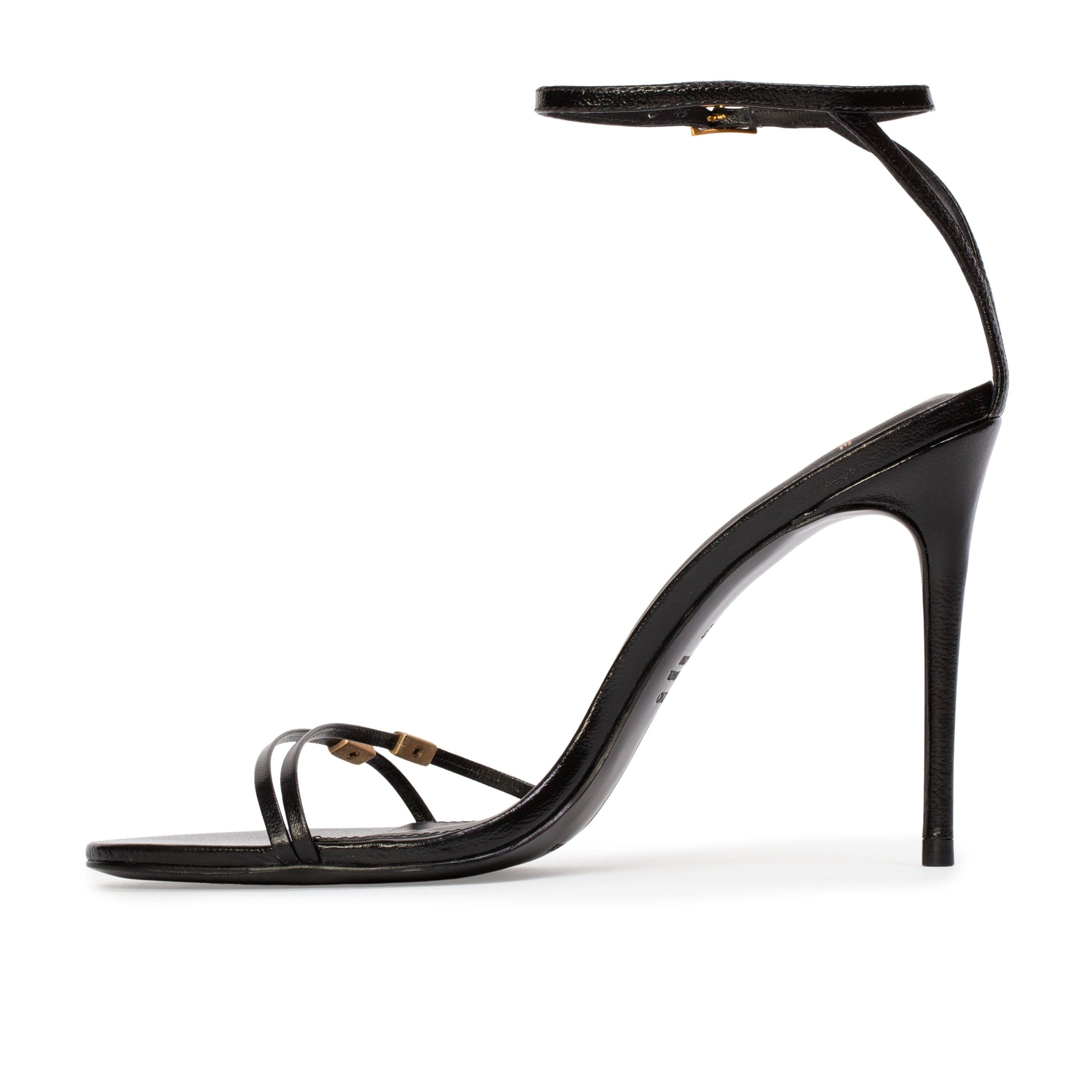 BLACK SUEDE STUDIO Britanny Strappy Sandal, Alternate, color, Black Leather