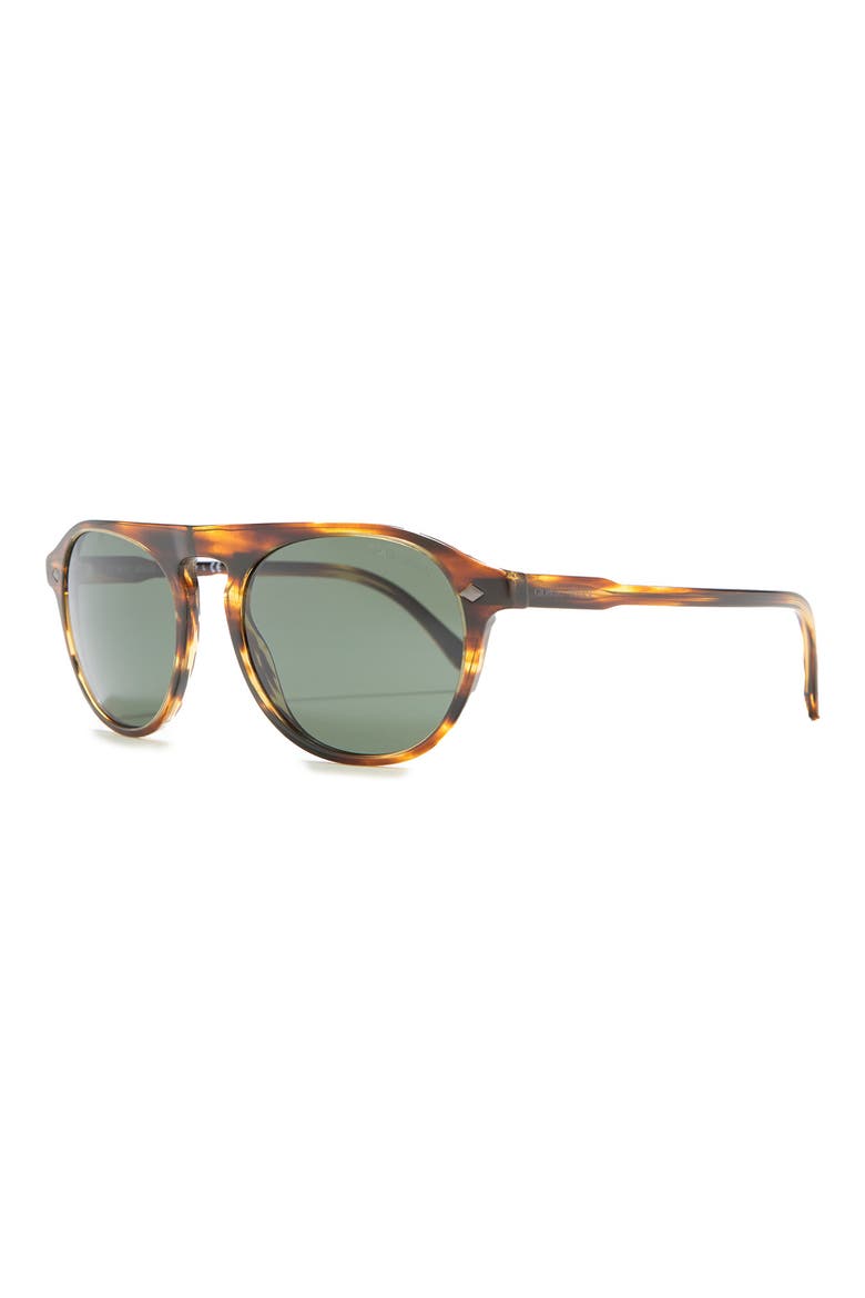 53mm Modified Aviator Sunglasses, Alternate, color, STRIPED BRN / GREEN
