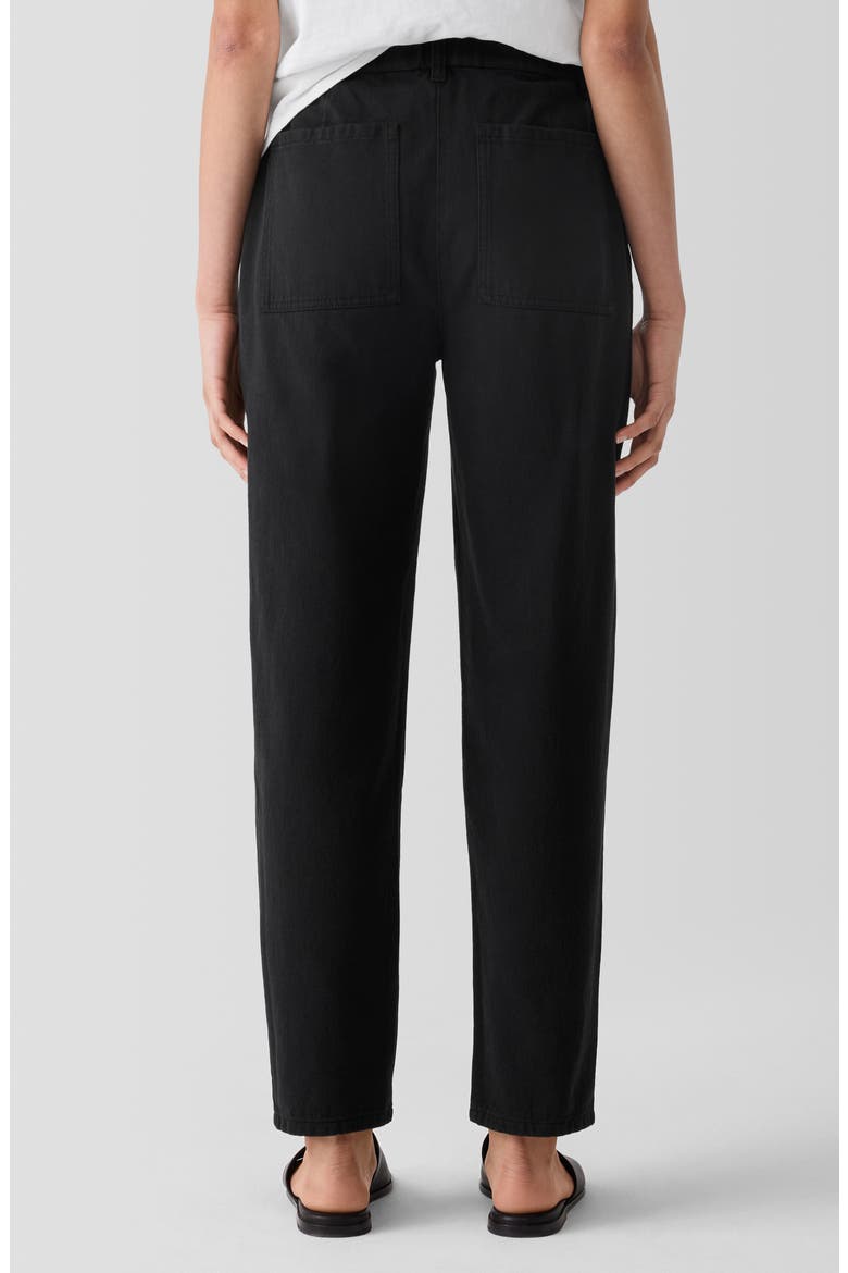 Organic Cotton Tapered Ankle Pants, Alternate, color, BLACK