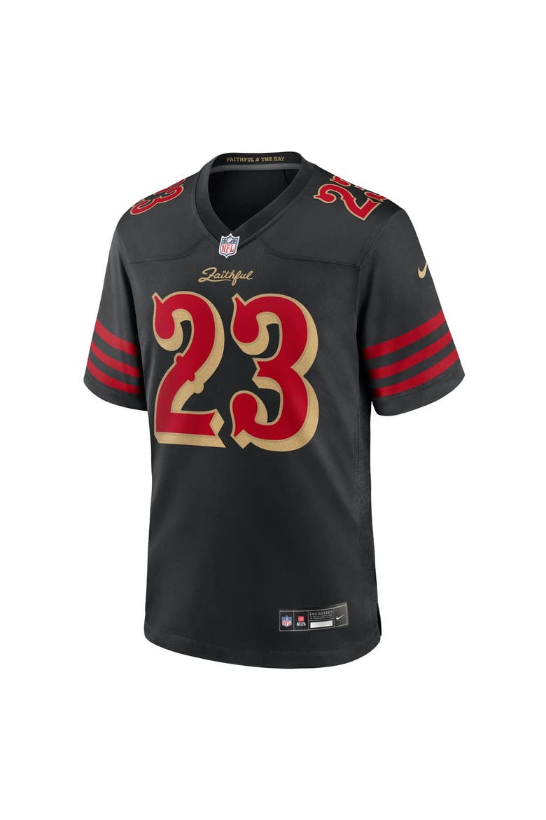 Men's Nike Christian McCaffrey Black San Francisco 49ers 2025 Rivalries Collection Game Jersey, Alternate, color, Black