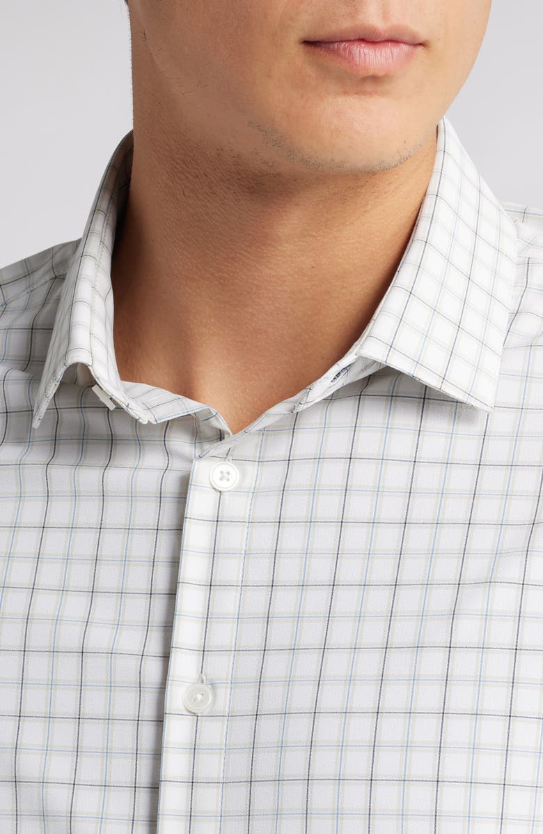 Mizzen+Main Leeward Trim Fit Check Performance Button-Up Shirt, Alternate, color, 