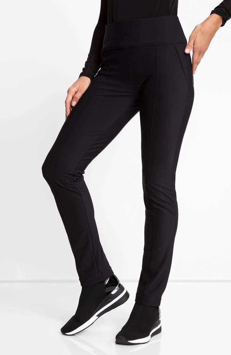 Anatomie Sonia Cozy Fleece-Lined High Rise Pant, Alternate, color, Black