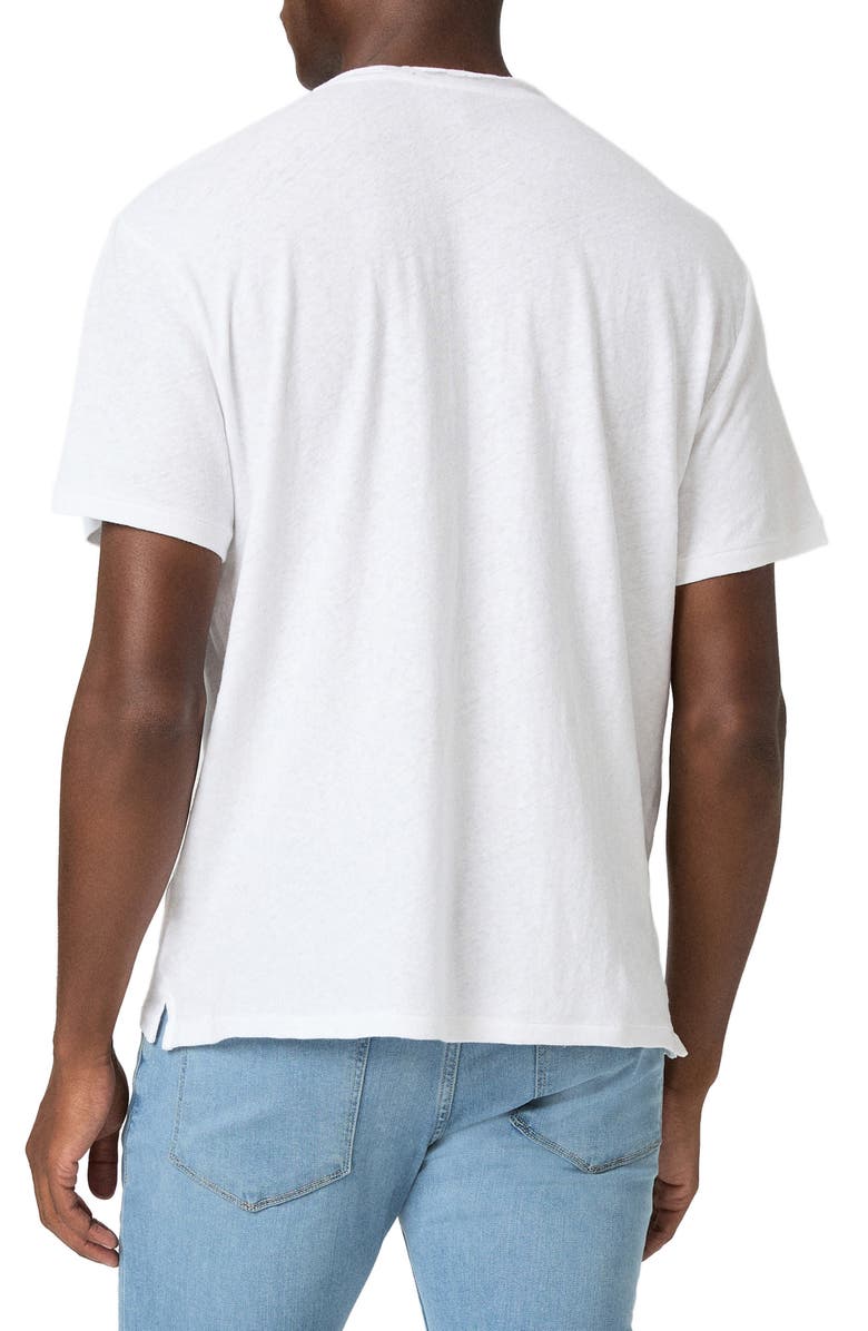 PAIGE Monroe Linen & Cotton T-Shirt, Alternate, color, Fresh White