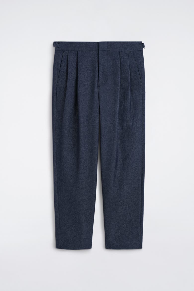 Denim-Effect Relaxed-Fit Tapered Pants, Alternate, color, INDIGO