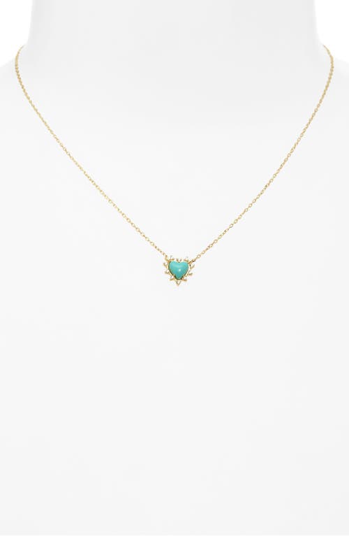 Argento Vivo Imitation Turquoise & Cubic Zirconia Pendant Necklace