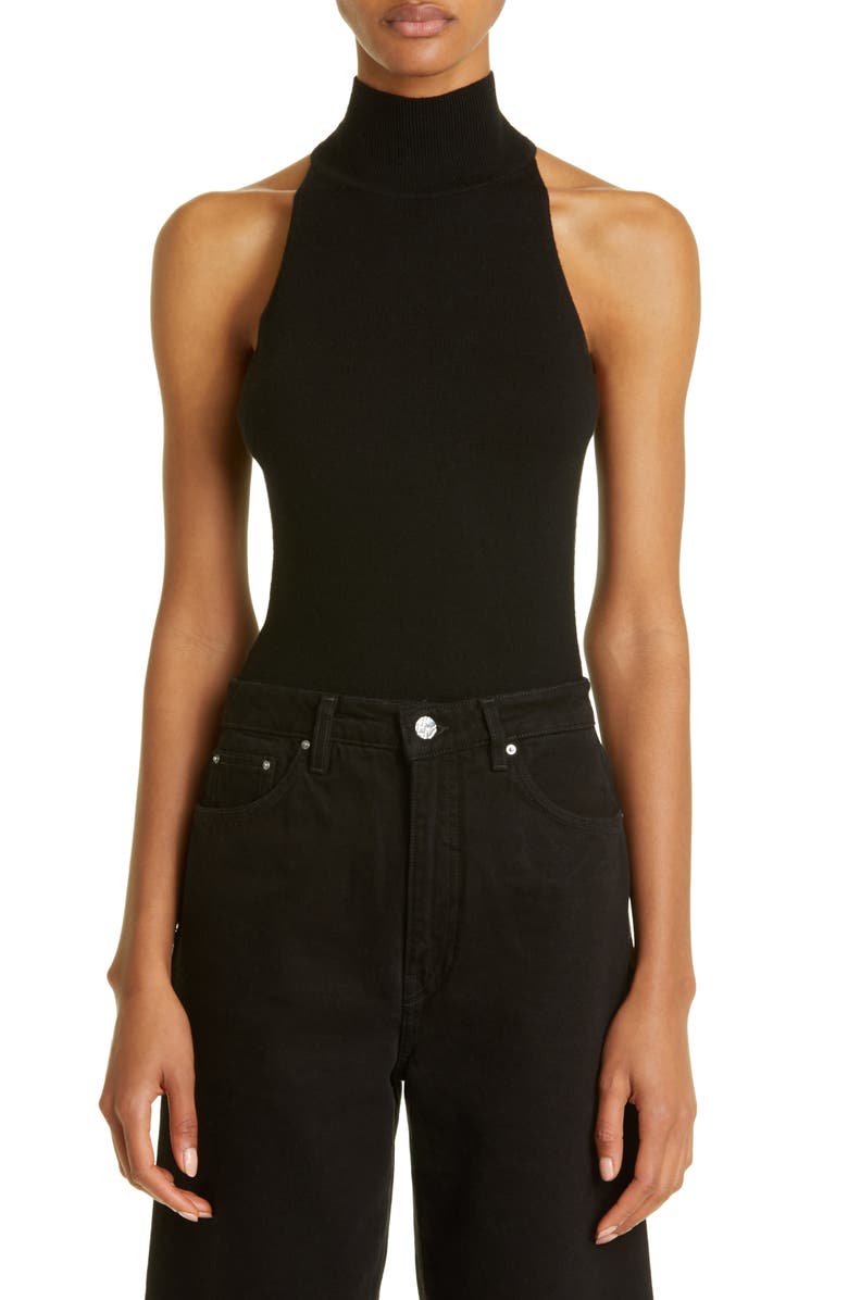 TOTEME Sleeveless Wool Blend Rib Sweater, Main, color,