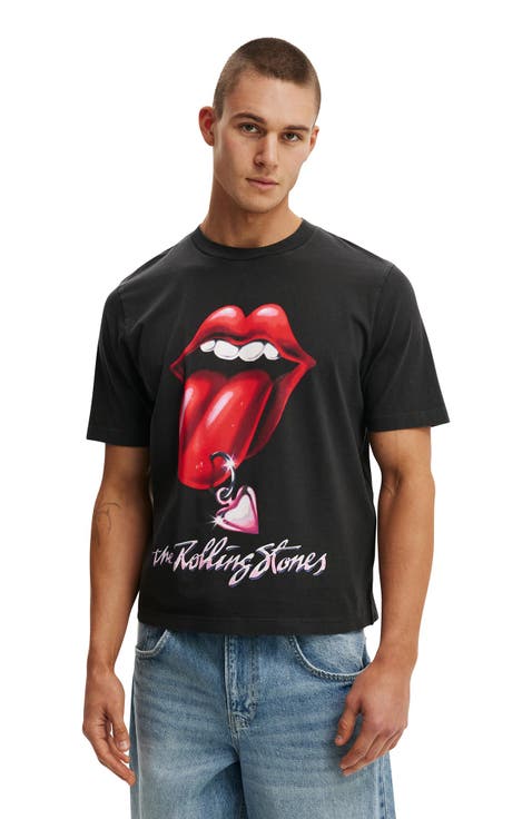 Men's Cropped Fit Music T-Shirt