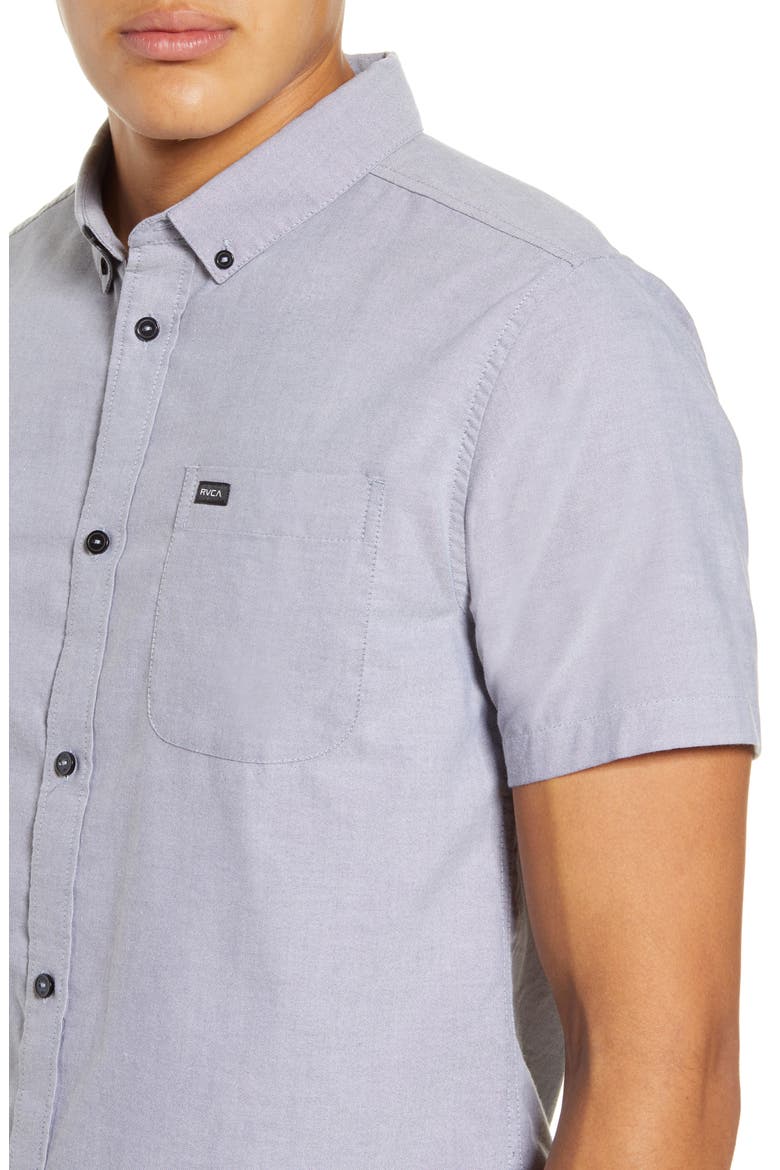 That'll Do Solid Short Sleeve Button-Down Shirt, Alternate, color, PAVEMENT