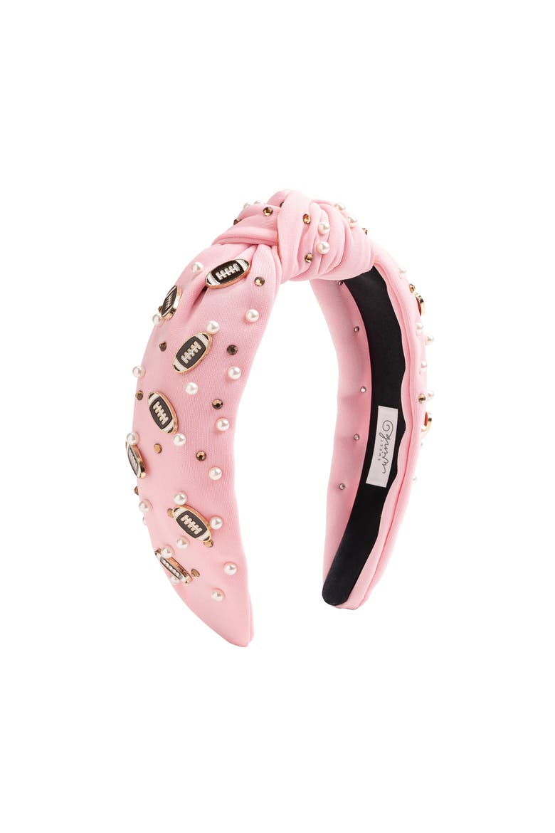 Game Day Gemstone Headband, Main, color, Ballet Pink