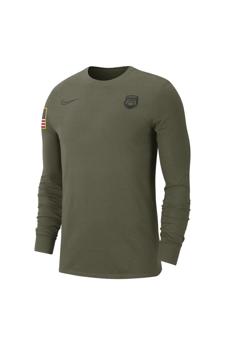 Nike Men's Nike  Olive Georgia Bulldogs Military Pack Long Sleeve T-Shirt, Alternate, color, 