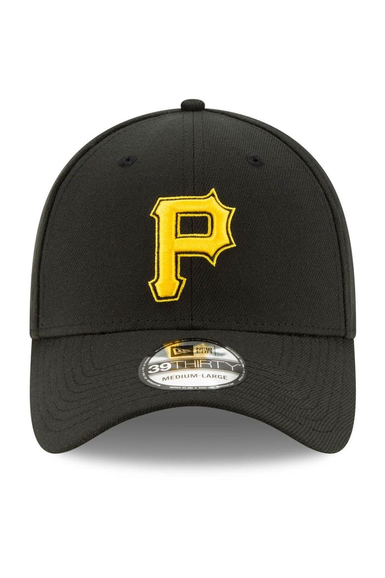 Men's New Era Black Pittsburgh Pirates Alternate 2 Team Classic 39THIRTY Flex Hat, Alternate, color, Black