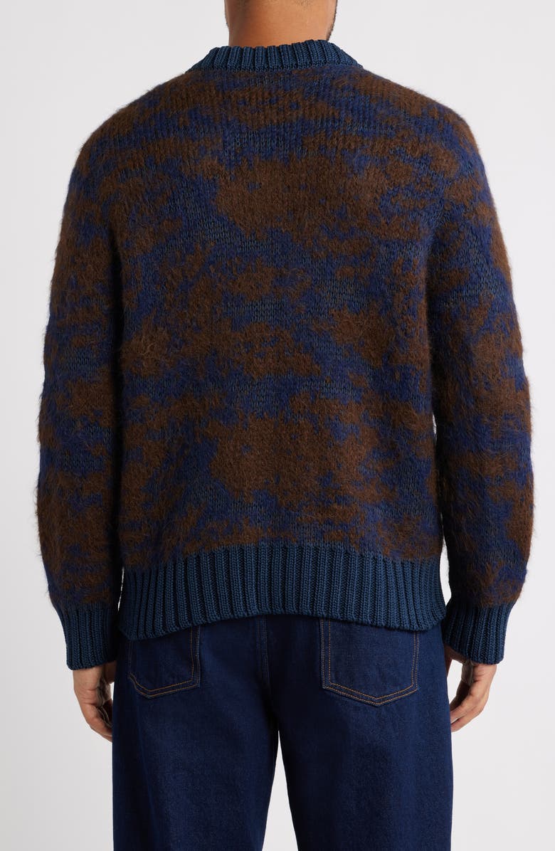 Corridor Jacquard Zip Sweater, Alternate, color, Navy